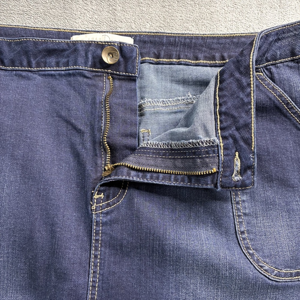 Est. 1946 Denim Womens Skirt Size 18W Dark Wash Pockets Back Slit Stretch Modest - Picture 5 of 12